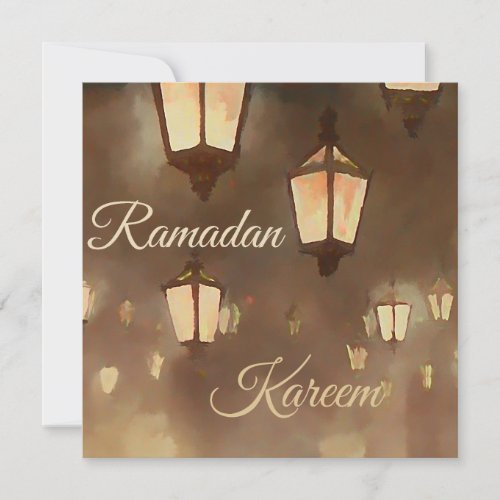 Ramadan  Lamps  _ Flat Card