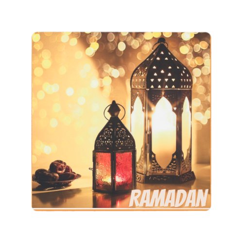 Ramadan lantern  metal print