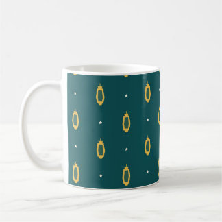 Ramadan Lanterns Teal and Gold Pattern Coffee Mug