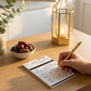 Ramadan Meal Planner Suhoor Iftar Snack Fast Menu Post-it Notes