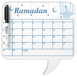 Ramadan Month Planner Dry Erase Board