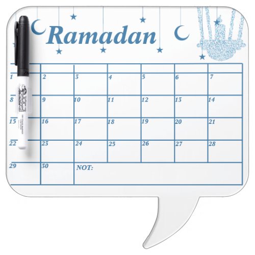 Ramadan Month Planner Dry Erase Board