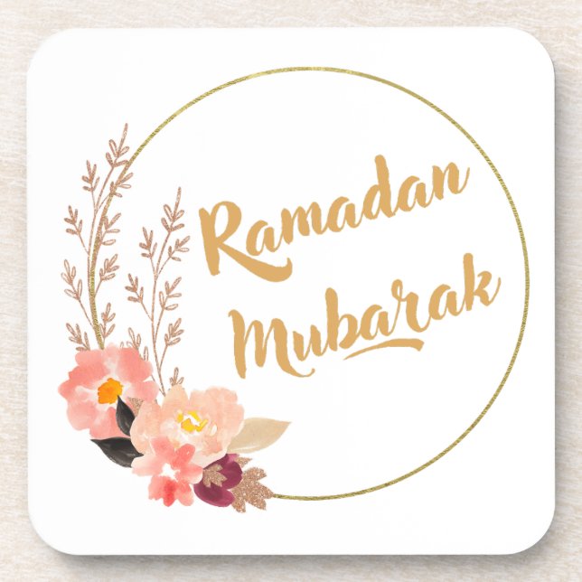 Ramadan Mubarak 5 Beverage Coaster (Front)