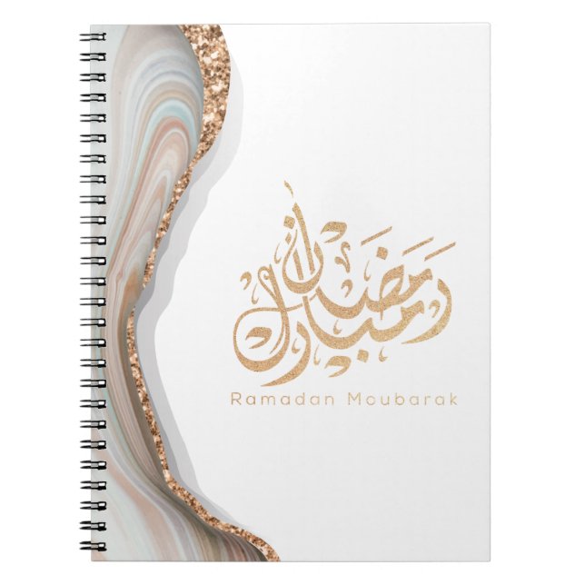 Ramadan mubarak arabic calligraphy notebook (Front)