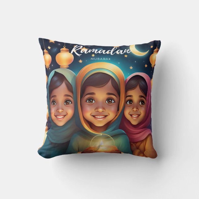 Ramadan Mubarak Children's Candle Cushion (Front)