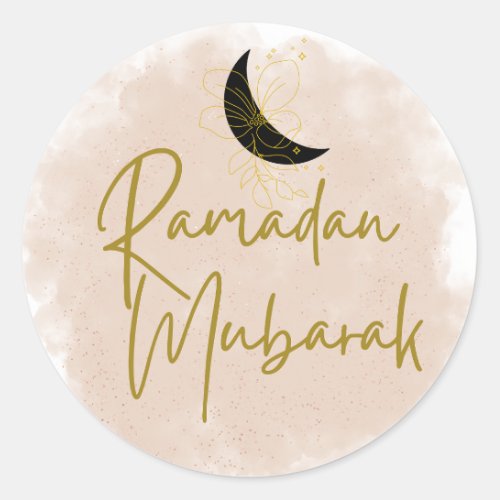 Ramadan Mubarak Classic Round Sticker