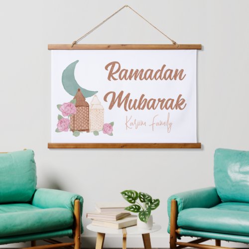 Ramadan Mubarak Decoration Custom Home decor name Hanging Tapestry