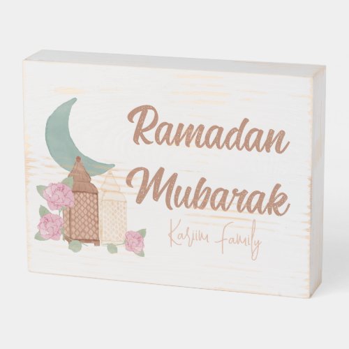 Ramadan Mubarak Decoration Custom Home decor name  Wooden Box Sign