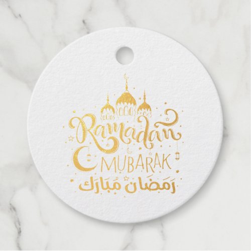 Ramadan Mubarak Foil Favor Tag