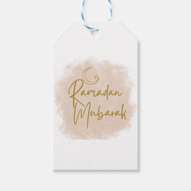 ramadan mubarak gift tags (Front)