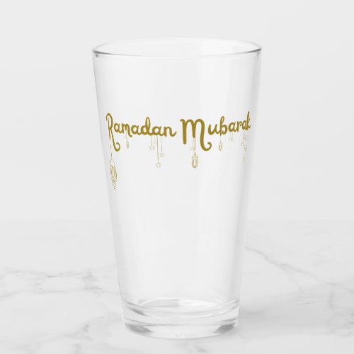 ramadan mubarak glass