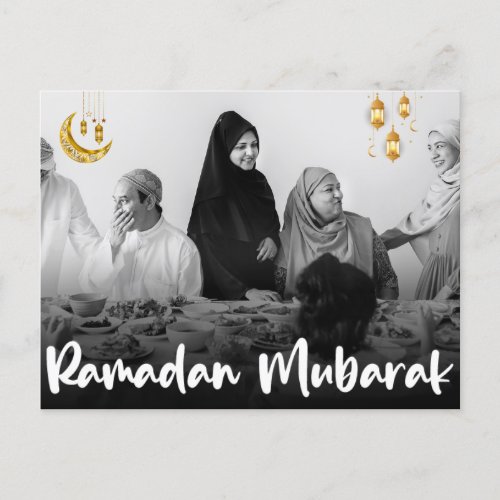 Ramadan Mubarak greeting card for celebrating Eid