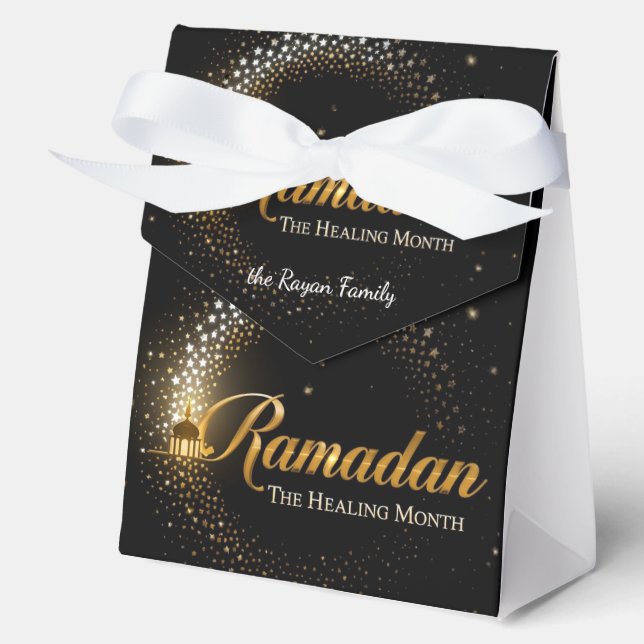 Ramadan MubaraK Holiday personalized  Favor Boxes (Front)