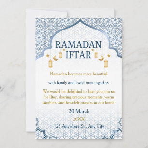 Ramadan Mubarak Invitations – Elegant Family Iftar
