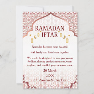 Ramadan Mubarak Invitations – Elegant Family Iftar