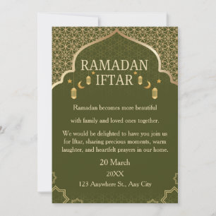 Ramadan Mubarak Invitations – Elegant Family Iftar