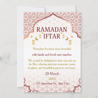 Ramadan Mubarak Invitations – Elegant Family Iftar