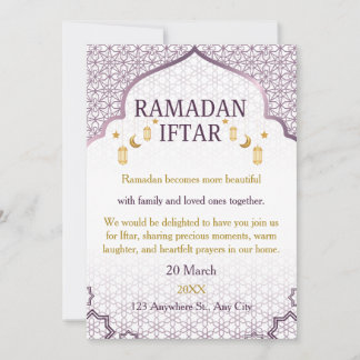 Ramadan Mubarak Invitations – Elegant Family Iftar