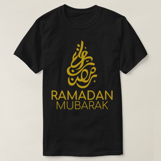 Ramadan Mubarak Islamic Arabic Calligraphy Premium T-Shirt (Design Front)