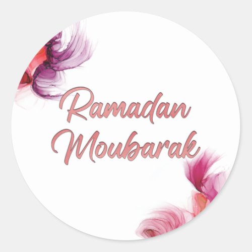 Ramadan Mubarak islamic art Classic Round Sticker
