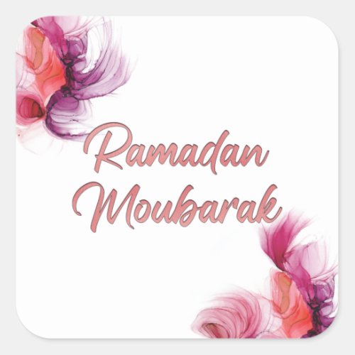 Ramadan Mubarak islamic art Square Sticker