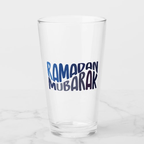 Ramadan Mubarak Islamic quote Glass