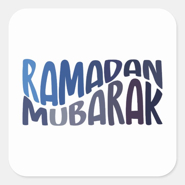 Ramadan Mubarak Islamic quote Square Sticker (Front)