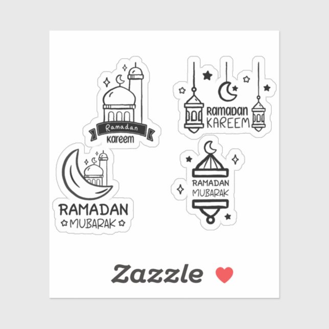 Ramadan Mubarak Kareem Set  Sticker (Sheet)