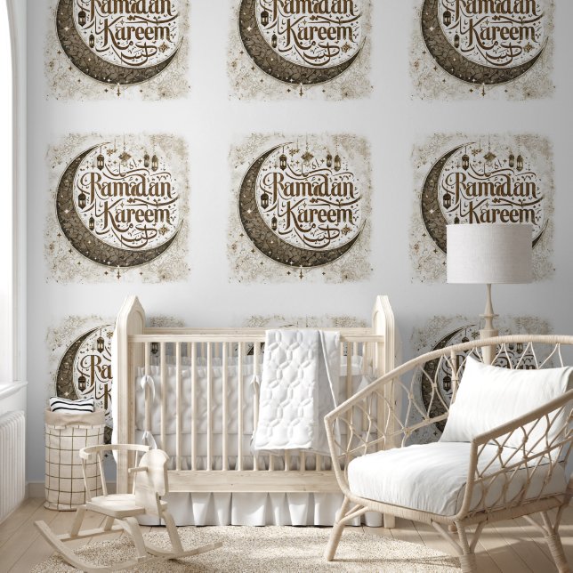 Ramadan Mubarak Muslim Fasting Lantern Crescent Wallpaper (Kids)