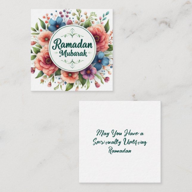 Ramadan  Mubarak  Note Card (Front/Back)