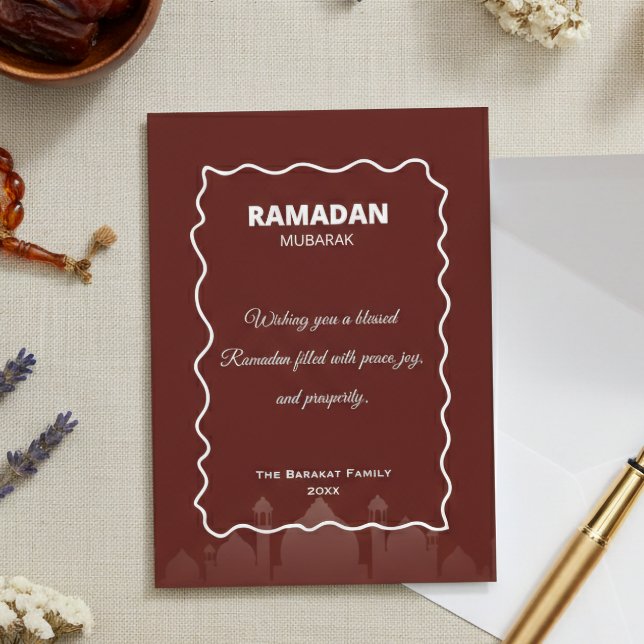 Ramadan Mubarak Personalized Greeting Card (Creator Uploaded)