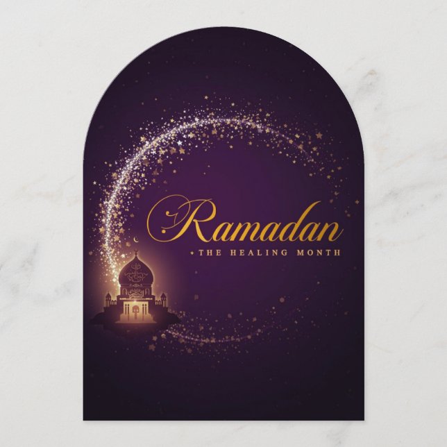 Ramadan MubaraK Personalized Holiday  Card (Front)