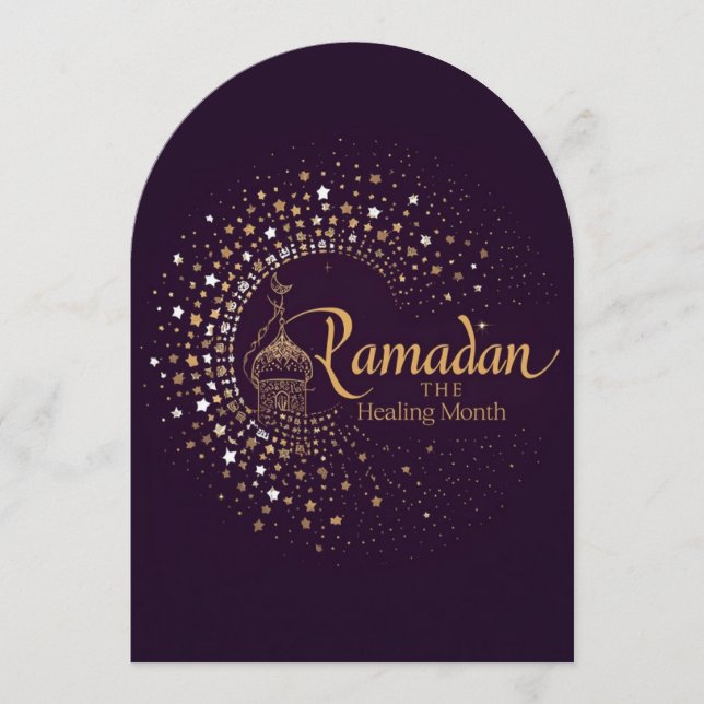 Ramadan MubaraK Personalized Holiday  Card (Front)