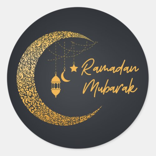 Ramadan Mubarak _Ramadan Kareem _Eid Mubarak Classic Round Sticker