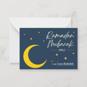 Ramadan Mubarak Ramadan Kareem Note Card