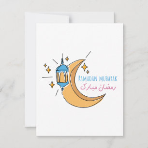 Ramadan mubarak, Ramadan mubarak line art Note Card
