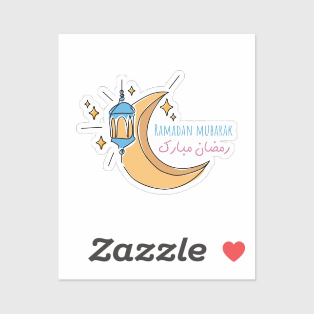 Ramadan mubarak, Ramadan mubarak line art Sticker (Sheet)