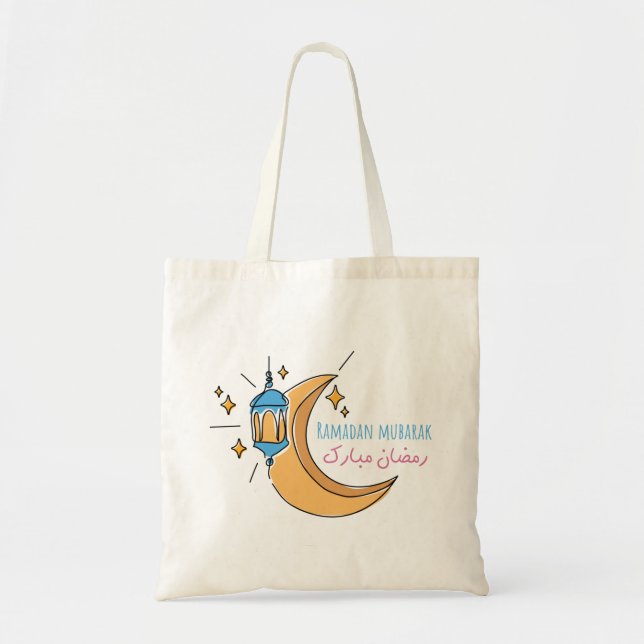 Ramadan mubarak, Ramadan mubarak line art Tote Bag (Front)