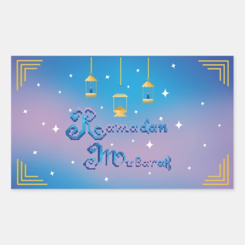 Ramadan Mubarak Rectangular Sticker