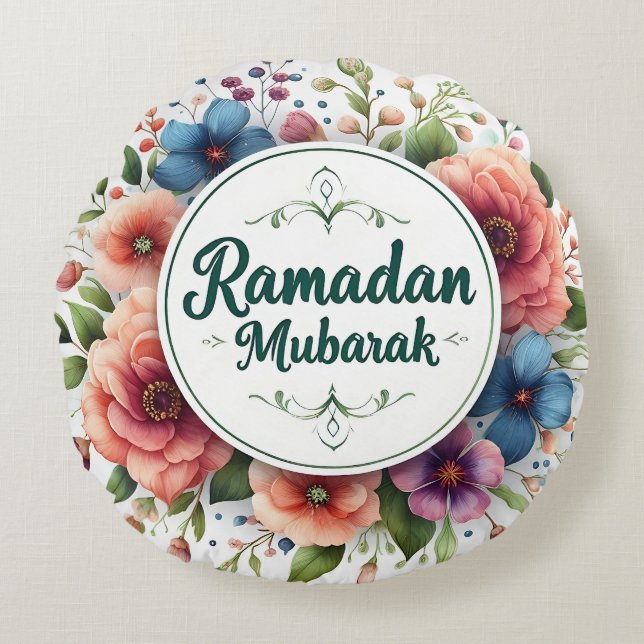 Ramadan  Mubarak  Round Pillow (Front)