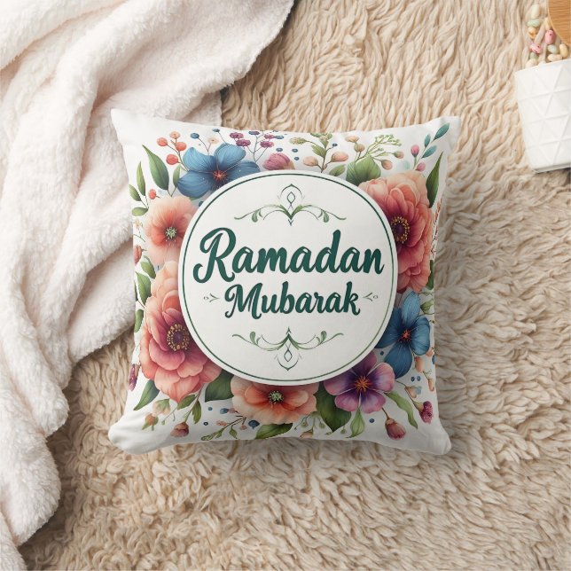 Ramadan  Mubarak  Throw Pillow (Blanket)
