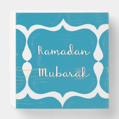 Ramadan Mubarak Wooden Decor Wooden Box Sign