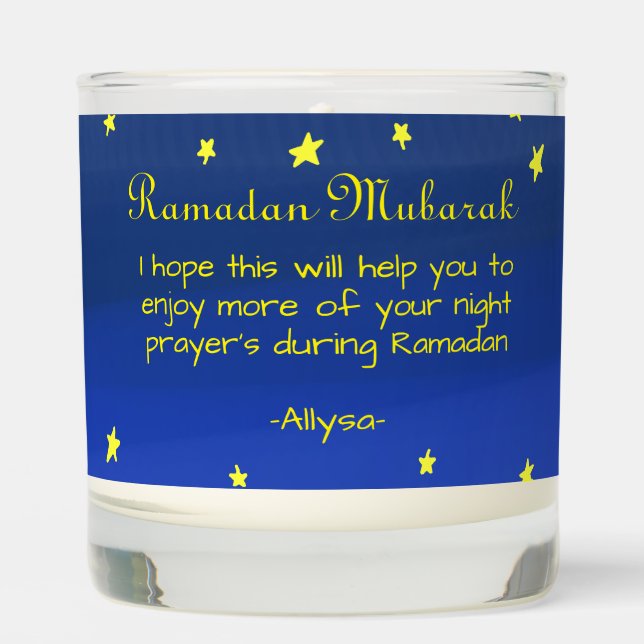 Ramadan Night Prayer Helper Gift Scented Candle (Front)
