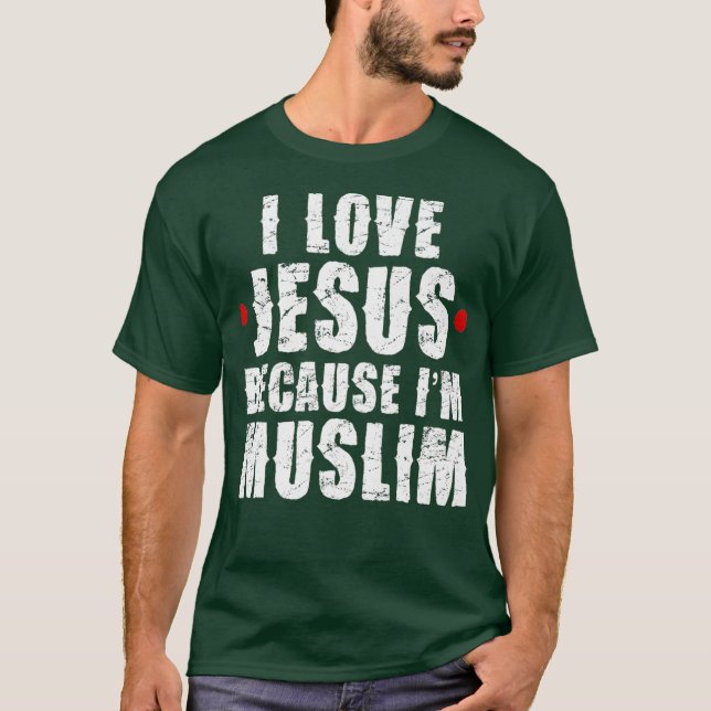 Ramadan Shirt Mubarak Quran I Love Jesus Muslim (Front)