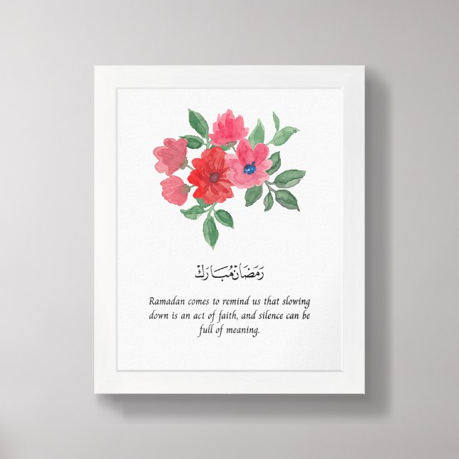 Ramadan wall print, traditional Islamic art Framed Art (Framed Front)
