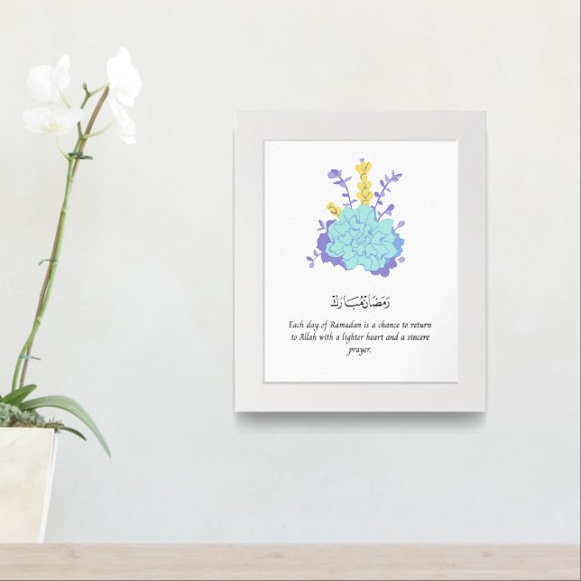 Ramadan Wall Print with Geometric Islamic Patterns (Entryway)