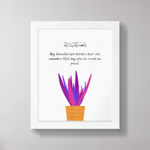 Ramadan Wall Print with Inspiring Arabic Calligrap