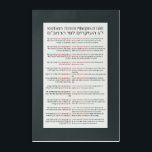 Rambam's 13 Principles of Jewish Faith Dark Gray  Acrylic Print<br><div class="desc">The Rambam's 13 principles of faith were formulated in his commentary on the Mishnah (tractate Sanhedrin, chapter 10). Author: Moses ben Maimon (1138–1204), commonly known as Maimonides and also referred to by the acronym Rambam (רמב״ם), was a Sephardic Jewish philosopher who became one of the most prolific and influential Torah...</div>