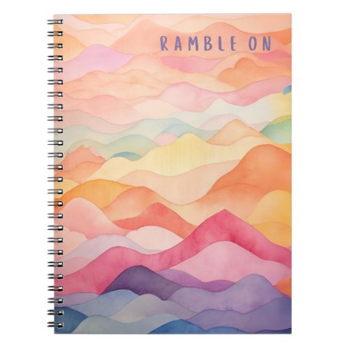 Ramble On Watercolor  Notebook