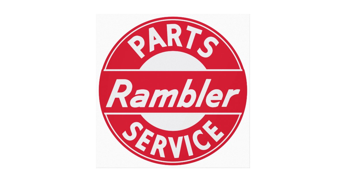 Rambler Parts and Service Garage Metal Sign 